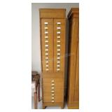 Slide up door file cabinet / sheet music cabinet