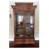 Beautiful Large Ornate China Cabinet, Solid Wood