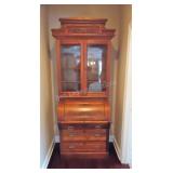 Antique Eastlake Cylinder Roll Top Secretary Desk