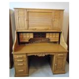 Large Solid Roll Top Desk