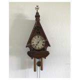 New England wall clock w/ weights