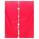 Benjamin-Ornate Silver & Marble Floor Lamp 67"