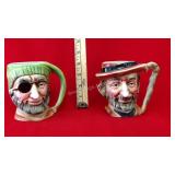 2- Arnart 5th Ave Toby Jug Mugs