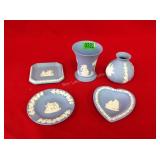 5 Wedgwood Blue & White Pieces
