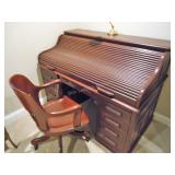 Roll Top Desk with Chair