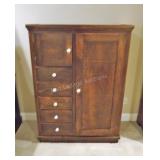 Wardrobe Style Dresser, Solid Wood (Oak?)
