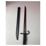 Unmarked Long bayonet and sheath 20" Long