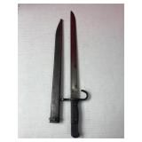 Unmarked Long bayonet and sheath 20" Long