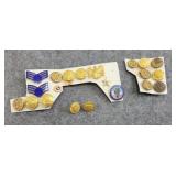 Military Uniform Buttons and Pins