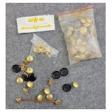 Military Buttons and Stars