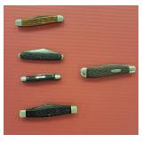 Set of Five Vintage Pocket Knives