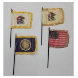 Illinois, American Legion, & American Desk Flag