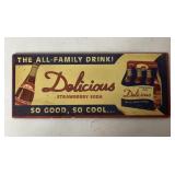 "Delicious Soda" Metal Sign