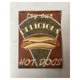 Hot Dog Metal Sign