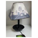Lamp w/ Farm Scene Shade