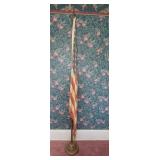 American Flag on Wooden Pole