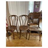 Three Wooden Chairs