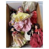 Box of Assorted Dolls