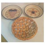 Pie Pan and Pie Designed Bowl