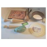 Juicers, Piggy Bank, and Fire Place Cover