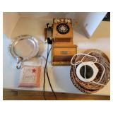 Landine Telephone & Woven Style Baskets
