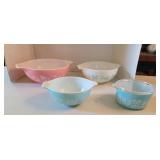 Colored Pyrex Mixing Bowls