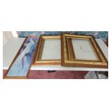 Painting and Pair of Picture Frames