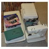 Sewing Machine, Assorted Sewing Tools, & More