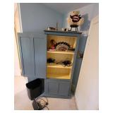 Wooden Cabinet and Contents