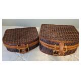 Set of Basket Style Suitcases