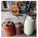 Vintage Gas Cans & Sprayer