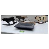 Basket, Slaw Cutter, & Cow Ornaments