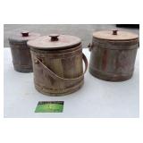 Three Piece Wooden Canister Set