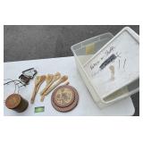 Plate Holder, Wooden Utensils, & More
