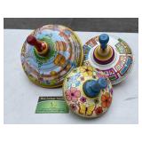 Three Vintage Metal Tops