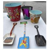 Vintage Sand Buckets & Shovels