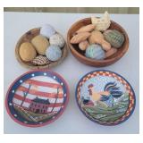 Wooden Bowls and Plush Toys