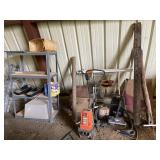 Electric Tiller, Shelving Units, & More