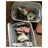 Totes of Assorted Bird Houses