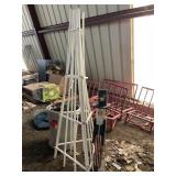 Flower Trellis, Projector, & Uncle Sam Statue