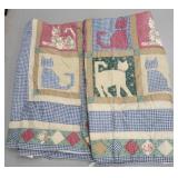Pair of Quilt like Blankets