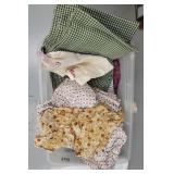 Assorted Linens and Tote