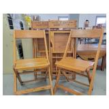 Vintage Wooden City Election Commission Chairs