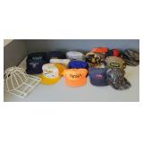 Large Lot of Ball Caps and Hat Buddy