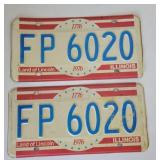 Bicentennial License Plates