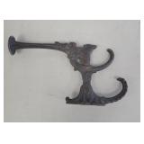Antique Wall Hook and Chair, Cast Iron, & Chair