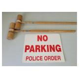 Crochet Mallots and Police Sign