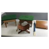 Wood Stools, Desk Top, & Back Scratcher