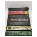 7 Empty Straight Razor Boxes