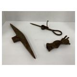 Miners Drill, Lamp Holder?, & Pick Axe